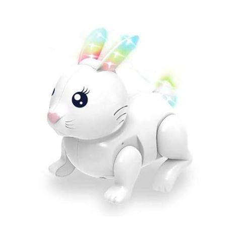 Jumping Rabit With Music And Light White Color